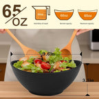 Homienly 9.6 inch Serving Bowls, Large Serving Dishes for Wedding Parties, 60 Oz for Salad, Side Dishes, Pasta, Oval Shape, Microwave & Dishwasher Safe, Set of 4, Black