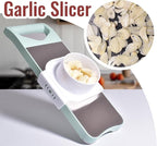 NACOLUS 6-Blade Mandoline Slicer with Slide-On Hand Guard - Vegetable Slicer, Potato/Onion/Garlic Slicer, Kitchen Grater(Multi-Color) (Seafoam green, 6-in-1)