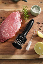 Meat Tenderizer Tool (Pack of 2) Stainless Steel Needle Ultra Sharp 24 Blade Tenderizer Tool for Tenderizing Beef Chicken Steak Pork