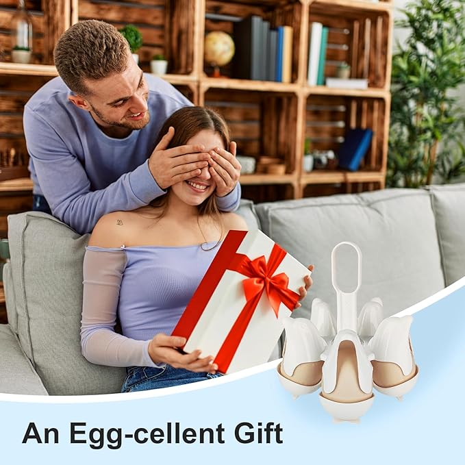 Asltw Dolphin Boiled Egg Holder – 3-in-1 Cooker, Server & Fridge Tray for Soft/Hard Eggs, BPA-Free, Cute Kitchen Gift for Kids & Families (White)