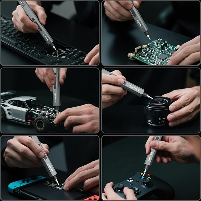 STREBITO 144-Piece Upgraded Electric Screwdriver, Max 0.7 N.m, 120 Magnetic Bits, 5-gear Torque Adjustment, Precision Screwdriver Set, Repair Tool Kit for Tech, Electronics and PC, Gifts for Men
