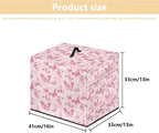 Pink Gold Butterfly Print Meat Slicer Dust Cover, (Only Cover)16x13x13 Inch Food Slicer Cover, Compatible with Cheese Bread Meat Slicer and Most Other Model, Dust-Proof, Waterproof