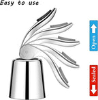 ERHIRY Wine Stopper - Stainless Steel Wine Bottle Stopper with Silicone Seal, Reusable Beverage Preserver, Freshness Keeper, Premium Bottle Sealers, Ideal Wine Saver Accessory Gift Set