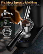 COOL KNIGHT Rechargeable Conical Burr Coffee Grinder, 60 Grind Settings & 5–98 Level Timer, Espresso Grinder with Bellows Hopper and Portafilter Holder, Easy to Clean