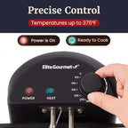 Elite Gourmet Electric Deep Fryer, 4.5 Qt Total Oil Capacity (Dual 2-Qt Split Baskets), 1700 Watts, Stainless Steel, Separates Foods for Simultaneous Cooking, Stainless Steel