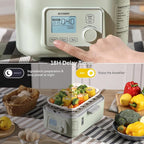 BUYDEEM G553 5-Quart Electric Food Steamer for 2-4 Servings, One Touch Vegetable Steamer for Cooking, Digital Multifunctional Steamer, Quick Steam, Stainless Steel Steamer Tray, No Stew Pots Included