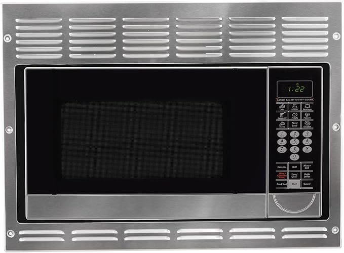 Tough Grade RV Convection Microwave | Built-In 1.1 Cu. Ft. Oven | 10 Power Levels, Speedy Cook, Multi-Stage Cooking | Stainless Steel | Direct Replacement for Greystone | 120V Built-In Design