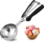 Extra Large Ice Cream Scoop 80MM, Trigger Release Stainless Steel Cookie Scoop, Portion Scoop 5.28 oz/150ml, Commercial Food Disher, for Portion Control, Cookie Dough, Cupcake Batter (10 Tablespoon)
