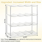 Water Bottle Organizer - Stackable Water Bottle Holder for Cabinet, Large Compartment Tumbler Organizer Wine Racks, Kitchen Organization and Storage for Stanley Cup Holder, 4 Tier Hold 16