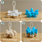Asltw Dolphin Boiled Egg Holder – 3-in-1 Cooker, Server & Fridge Tray for Soft/Hard Eggs, BPA-Free, Cute Kitchen Gift for Kids & Families (Blue)