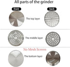 Matoolser 3 Inch Spice Grinder Mills for Kitchen (Silver)
