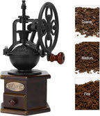 IMAVO Manual Coffee Grinder, Wooden Coffee Bean Grinder with Cast Iron Hand Crank, Antique Design, Perfect for Home,Rustic,Coffee Shop Decoration,Gift