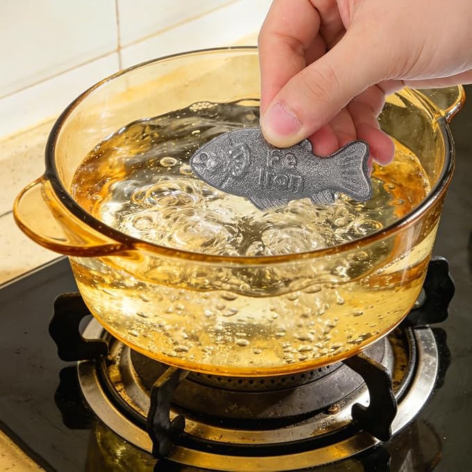 Iron Fish for Cooking (2 Pack), Natural Iron Supplement Tool for Water & Food, Safe Cooking Utensil Reusable for Vegans, Athletes, Pregnant Women & Kids Sliver