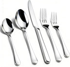 KIKCOIN 40 Pack Silverware Set for 8, Food-Grade Stainless Steel Flatware Set, Heavy Duty Mirror Polished Cutlery Utensils Set with Knives Spoons and Forks Set for Home Kitchen Restaurant Wedding