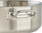 Winco Commercial-Grade Stainless Steel Brazier with Lid, 15 Quart