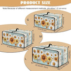 Wooden Board Daisy Print Toaster Oven Dust-proof Cover for Kitchen Small Appliance Fingerprint Protection Decorative Countertop Oven Protector (Small-14.5 * 18.46 * 9 inches)