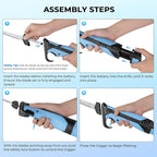 Calamus BladeVolt Rechargeable Cordless Electric Fillet Knife with 7" & 9" Blades, 27,000 RPM Motor, Type-C Battery, Non-Slip Grip & Safety Lock, Portable Carry Case, Fishing Gear and Gifts for Men