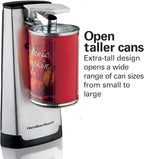 Hamilton Beach Extra-Tall Electric Automatic Can Opener with Easy-Clean Detachable Cutting Lever,Cord Storage,Knife Sharpener,Brushed Stainless Steel (76700),(Pack of 2)