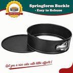 HIWARE 6 Inch Non-stick Springform Pan with Removable Bottom - Leakproof Cheesecake Pan, Compatible with 3 Qt Instant Pot