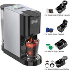 KOTLIE 19Bar Pressure Single Serve Coffee Maker, Multifunctional 5in1 Coffee Machine for NES* Original/Dolce Gusto/K cup/Ground Coffee/illy 44mm ESE, Cold&Hot Brew, Level 7 watervolume (AC-513HF)
