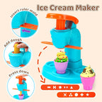 70 PCS 4 in 1 Dough Sets for Kids Ages 3-4-8, Art Crafts Dough Tools Kit, Ice Cream Playset Noodle Hamburger Cake Maker Machine, Kitchen Creations Food Play Toys Toddlers Boys Girls