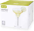 True Margarita Glass, Crystal Stemmed Cocktail Glasses, Dishwasher Safe, Mixed Drink Glasses, Daquiri Glass Holds 10 oz., Set of 4, Clear