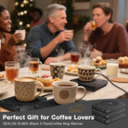 SEALON SLM03 Electric Coffee Mug Warmer (Black, 3 Pack) - 3-Temperature Desk Cup Warmer with Auto Shut-Off (4 Hours) for Heating Coffee, Tea, Milk & Beverages