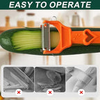 Multifunctional Kitchenware Set - Stainless Steel Dual Julienne & Vegetable Peeler, Easy Clean, Multipurpose, Portable, Grip Handle
