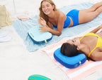 Ballast Beach Pillow – Comfy, Durable & Compact, Stays Put on Windy Beaches with Patented Sand Pouch, Inflatable Pillow for Beaches, Pools, Camping, Festivals and Travel (Palace Blue)