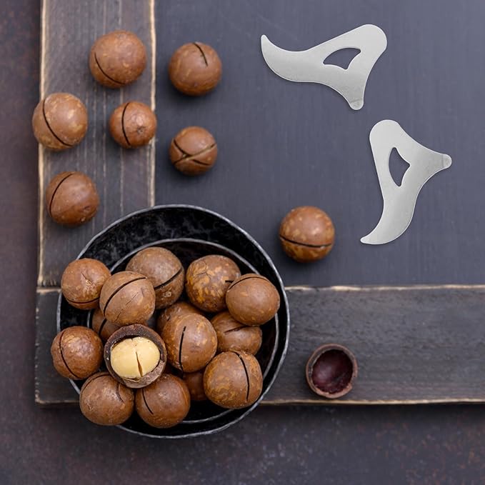 Homoyoyo 10pcs Stainless Steel Nut Crackers and Sheller Tool Set, Compact Pecan Sheller Machine and Nut Opener for Macadamia, Walnut, Hazelnut, Kitchen Specialty Gadget for Home Use