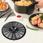 6.5QT Air Fryer Crisper Tray for 6.5QT Ninja OL500 OL501 Foodi Pressure Cooker & Air Fryers, Upgraded Grill Grate Pan Crisper Plate Rack Grid Shelf for Ninja 6.5QT Air Fryer, Dishwasher Safe