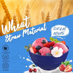 Dinnerware Set 40 PCS Wheat Straw Dishes Set - Service for 8 Unbreakable Plastic Dish Set Microwave Safe Plates and Bowls Sets Lightweight Cups Sets Outdoor Dishes - Island Colors