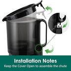 Cold Press Juicer,Fretta Juicer Machines with American-Sourced PCTG Material and 5.3" Extra Large Feed Chute,Fit Whole Fruits & Vegetables,BPA Free 250W(Silver,1.8L)