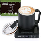 VOBAGA Mug Warmer with 15oz Mug Set, Smart Coffee Mug Warmer for Desk with 5 Temp Settings & 2-12H Auto Shut Off, Coffee Warmer for Candles, Coffee, Cocoa, Milk, Best Coffee Gifts for Men Women