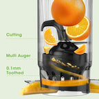 Juicer Machines, 5.3" Wide Feed Chute Cold Press Juicer for Whole Vegetables & Fruits, High Juice Yield, BPA Free (Slivery)