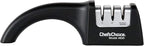 Chef'sChoice Professional Manual Knife Sharpeners AngleSelect for 15- and 20-Degree Straight-Edge and Serrated Knives with Diamond Abrasives Precise Angle Control & Compact Footprint, 2-Stage, Black