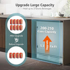 24 Inch Outdoor Beverage Refrigerator Cooler,Stainless Steel Wide Refrigerator for 210 Cans,Fit Perfectly for 24" Space Built-in Counter or Freestanding with powerful and quiet cooling system