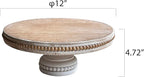 Large Round Wood Risers for Display, 12" Decorative Rustic Farmhouse Cake Stand Pedestal Tray for Home and Kitchen Decor