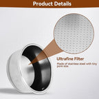 1PCS 51mm 2 Cups Portafilter Filter Basket, Stainless Steel Pressurized Mesh Coffee Filters Bottomless Portafilter Coffee Machines Accessories for Semi-Automatic Coffee Machine Series(Double Cup)