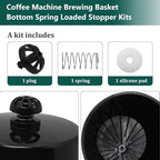 Coffee Machine Brewing Basket Bottom Spring Loaded Stopper Kits for Coffee Makers Brew Basket, Replacement for Mr. Coffee Hamilton Coffee Machine Accessory 990117900 990237500
