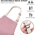 BeLuyi 2 Pack Adjustable Bib Apron with 2 Pockets Chef Cooking Kitchen Restaurant Aprons for Women Men