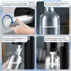 Original Soda Maker (Matte Black): Carbonate Drink (1L PET Bottle Included), Create Sparkling, Seltzer & Fizzy Water, Compatible with Any Screw-In 60L CO2 Carbonator (Not Included)