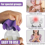 LUTER 4pcs Jar Opener, Rubber, Multi-function Silicone Bottle Opener for Seniors with Weak Hands Lid Cap Gripper Pads Kitchen Coasters Gadgets(Green, Purple)