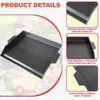 Cast Iron Griddle for Gas Grill, Kitchen Stove Top, Universal Flat Top Griddle Grill Flat Insert for Outdoor Camp Camping and BBQ Accessories, Large Cast Iron Skillet for Range Oven, Gift for Men