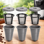 Reusable Coffee Filter Compatible with Keurigg My K Cup B30 B40 B50 B60 B70 K10 MINI Plus K15 K40/45 K55 K60/65 K70/75/79 Series 5048 Old Mode Grey by Podoy (3 Pack)