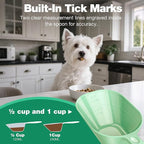 Pet Food Scoop 2 Pack, Dog Cup Capacity Cat Food Scooper With Measuring Lines For Dog, Puppy and Cat Coffee Bean, Flour Scoop Light Green
