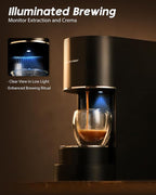 Espresso Machine Coffee Makers, Compatible with Nespresso Original Pods, One-Touch with Illuminated Brew Zone, 20 Bar Pump, 33.8oz Removable Tank, Compact Design, CM-C07-A