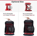 BAGSPRITE Stretchy Stand Mixer Cover with Appliance Slider- Washable Appliance Cover Compatible with Kitchenaid Mixer5/4.5 Quart - Dust Cover with Pockets for Kitchen Aid Accessories and Attachments