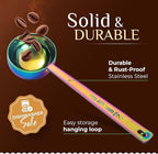 Orblue Premium Coffee Scoop Set - 1 Tbsp (15ml) & 2 Tbsp (30ml) Measuring Tablespoon - Stainless Steel Coffee Measuring Spoon and Scooper with Long Handles - Pack of 2, Multicolored
