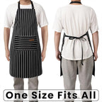 BeLuyi 2 Pack Adjustable Bib Apron with 2 Pockets Chef Cooking Kitchen Restaurant Aprons for Women Men